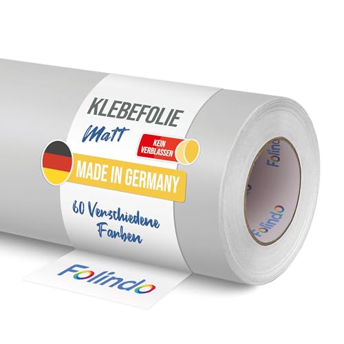 FOLINDO Möbelfolie selbstklebend 072 Hellgrau Matt 5m x 31,5 cm - Klebefolie Möbel, Klebefolie Küche, Möbelfolie, Folie für Möbel, Möbelfolie selbstklebende Folie, Küchenfolie selbstklebend FOLINDO Möbelfolie selbstklebend 072 Hellgrau Matt 5m x 31,5 cm - Klebefolie Möbel, Klebefolie Küche, Möbelfolie, Folie für Möbel, Möbelfolie selbstklebende Folie, Küchenfolie selbstklebend von Folindo