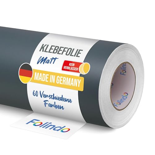 FOLINDO Möbelfolie selbstklebend 073 Dunkelgrau Matt 5m x 63 cm - Klebefolie Möbel, Klebefolie Küche, Möbelfolie, Folie für Möbel, Möbelfolie selbstklebende Folie, Küchenfolie selbstklebend FOLINDO Möbelfolie selbstklebend 073 Dunkelgrau Matt 5m x 63 cm - Klebefolie Möbel, Klebefolie Küche, Möbelfolie, Folie für Möbel, Möbelfolie selbstklebende Folie, Küchenfolie selbstklebend von Folindo