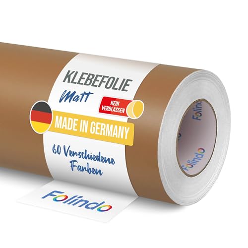 FOLINDO Möbelfolie selbstklebend 081 Hellbraun Matt 5m x 31,5 cm - Klebefolie Möbel, Klebefolie Küche, Möbelfolie, Folie für Möbel, Möbelfolie selbstklebende Folie, Küchenfolie selbstklebend FOLINDO Möbelfolie selbstklebend 081 Hellbraun Matt 5m x 31,5 cm - Klebefolie Möbel, Klebefolie Küche, Möbelfolie, Folie für Möbel, Möbelfolie selbstklebende Folie, Küchenfolie selbstklebend von Folindo