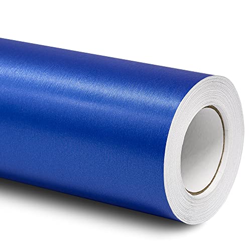 Folindo® 3D Alu gebürstet Blau Autofolie (20€/m²) | 50 x 152 cm | Selbstklebende Luftkanal Folie zur Auto Folierung | Blasenfrei von Folindo