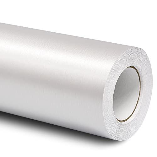 Folindo® 3D Alu gebürstet Silber Autofolie (12,5€/m²) | 4 x 1,52 m | Selbstklebende Luftkanal Folie zur Auto Folierung | Blasenfrei von Folindo