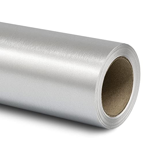 Folindo® 3D Chrom gebürstet Silber Autofolie (12,5€/m²) | 4 x 1,52 m | Selbstklebende Luftkanal Folie zur Auto Folierung | Blasenfrei von Folindo