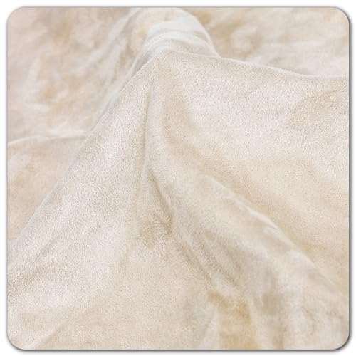 Folindo® Mikrofaserstoff Folie Beige 100 x 152cm - Selbstklebende Luftkanal Autofolie Blasenfrei - Wildleder Velours Optik Strech Dehnbar von Folindo