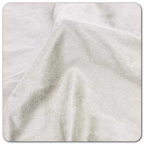 Folindo® Mikrofaserstoff Folie Hell Grau 70 x 152cm - Selbstklebende Luftkanal Autofolie Blasenfrei - Wildleder Velours Optik Strech Dehnbar von Folindo