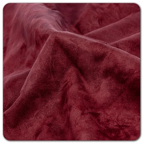 Folindo® Mikrofaserstoff Folie Rot 10 x 10cm Muster - Selbstklebende Luftkanal Autofolie Blasenfrei - Wildleder Velours Optik Strech Dehnbar von Folindo