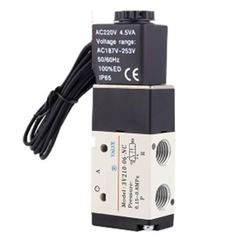 3V210-06 NCAI Solenoid Valve With External Coil - Normally Closed Pneumatic Directional Control Valve von Folisila