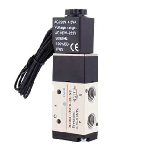 3V210-08NCAI Solenoid Valve With External Coil - Normally Closed Pneumatic Directional Control Valve von Folisila