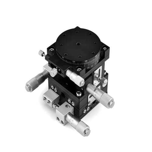 Folisila XYZR-Achsen-Schiebetisch LTP40-LM 40 * 40 mm 4-Achsen-V-Typ-Trimmplattform Manueller Lineartischlager-Tuning-Schiebetisch XYZR40-L 9,8 N von Folisila