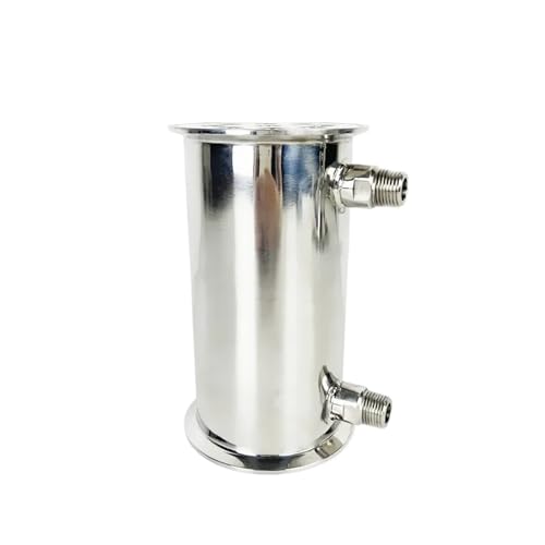 Kondensator aus rostfreiem Stahl 4" 102mm (OD119mm) Dephlegmator Reflux Distiller Kondensator Länge 200mm, mit 1/2" Außengewinde SS304 Laborkondensatoren von Folisila