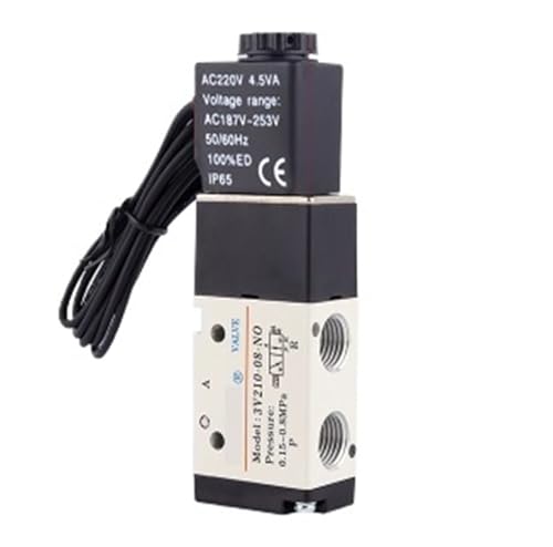 Push-type Solenoid Valve 3V210-08NOAI Normally Open Pneumatic Directional Control Valve von Folisila