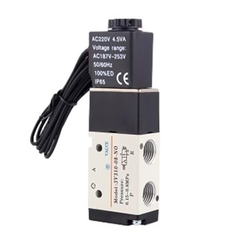 Push-type Solenoid Valve 3V310-08NOAI Normally Open Pneumatic Directional Control Valve von Folisila