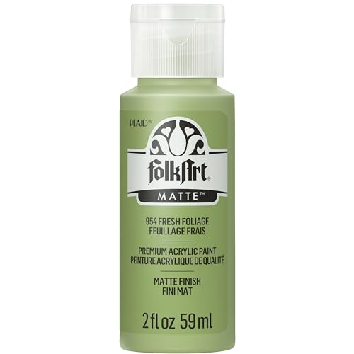 FolkArt Acryl-Bastelfarbe, Mattes Finish Acrylfarbe (57 ml), 954 Fresh, Frisches Laub, 2 FL Oz (Pack of 1), 2 FolkArt Acryl-Bastelfarbe, Mattes Finish Acrylfarbe (57 ml), 954 Fresh, Frisches Laub, 2 FL Oz (Pack of 1), 2 von FolkArt