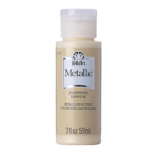 Folk Art Metallic Acrylic Paint in Assorted Colors (2 oz), 6102, Rose Gold 2 Ounce Champagner von FolkArt
