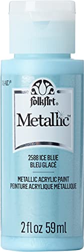 FolkArt Metallic Acrylic Paint in Assorted Colors 2588 Metallic Ice Blue von FolkArt