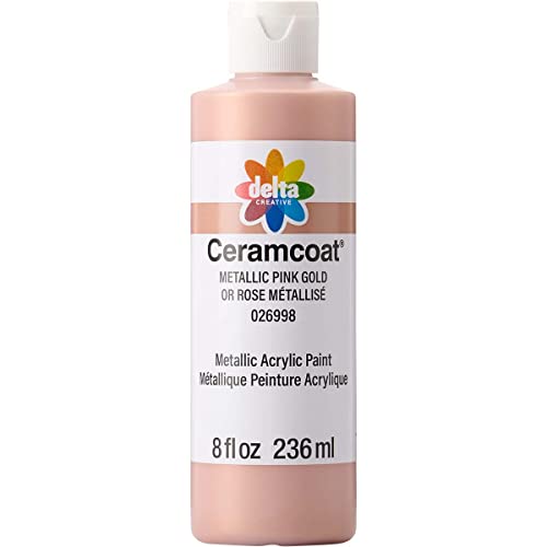 Delta Ceramcoat 026998 Acrylfarbe, Metallic Pink Gold, 237 ml von FolkArt