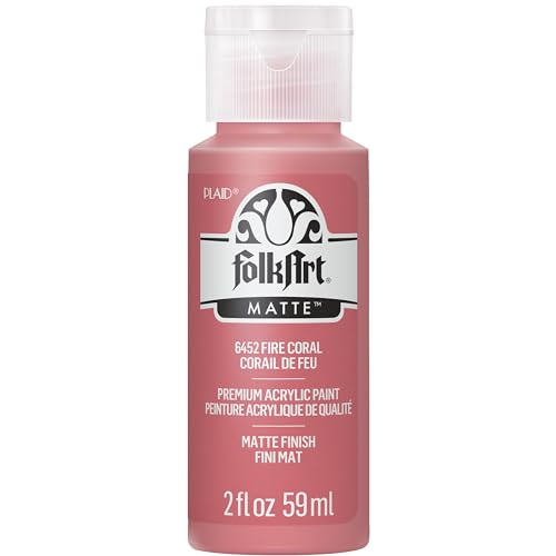 FolkArt Acrylic Paint in Assorted Colors (2 oz), Fire Coral von FolkArt