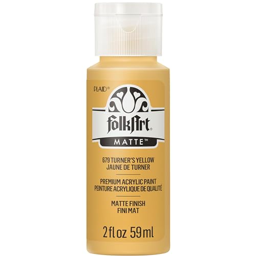 FolkArt Acrylic Paint in Assorted Colors (2 oz), 679, Turner's Yellow von FolkArt