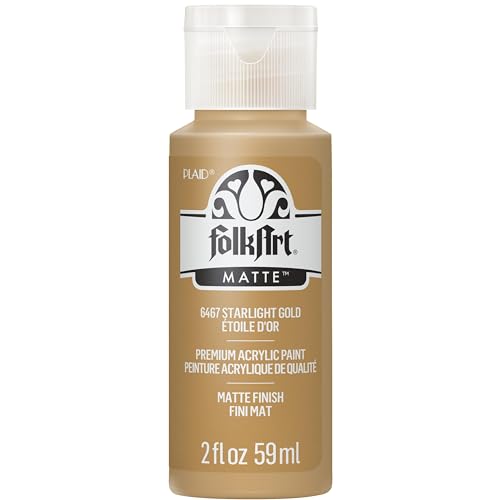 FolkArt Acrylic Paint in Assorted Colors (2 oz), Starlight Gold von FolkArt