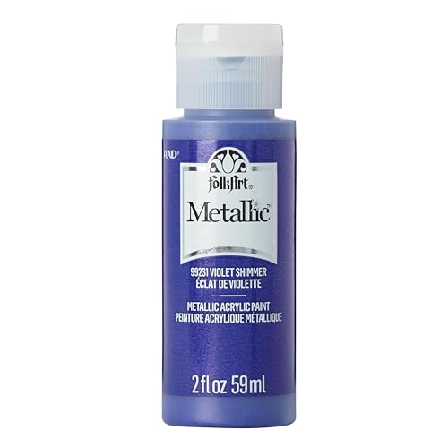 PLAID ENTERPRISES, INC. 99231 FolkArt Acrylic Shimmering METALLIC SHM, Violet Shimmer, Einheitsgröße von FolkArt