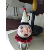 Pappmache "Schneemann-Box von FolkArtPrimsbyLisa