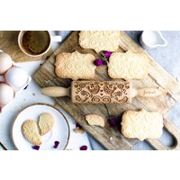 Folk Doves Graviert Nudelholz Für Kekse, Prägen Nudelholz, Durch Laser, Stempel Cookies von FolkRoll