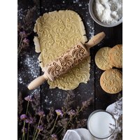 Folk Rooster Graviert Nudelholz Für Kekse, Prägen Nudelholz, Durch Laser, Stempel Cookies von FolkRoll