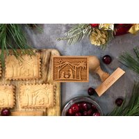 Weihnachtskrippe Holzgravurstempel Für Plätzchen, Laserstempel, Backgeschenk von FolkRoll