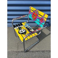 Skateboard Freischwinger Stuhl Unikat Upcycling, Orig. Chrome Frame „Blind - Enjoi" Free Shipping Within The Eu von Folkewood