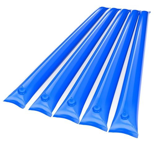 Fologtoo 0,7 mm verdickter blauer Winterwasserschlauch für Schwimmbadabdeckungen, 5 Stück, 2,4 m Poolabdeckung, Wasserbeutel für Innenpoolabdeckung, dreilagiges Verbundmaterial von Fologtoo