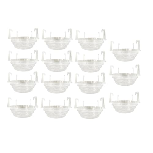 Folpus 15Pcs Blumentopf Tablett mit Haken für Wasser Entwässerung Gartenarbeit Blumentopf Untertassen für Innen, 8inch von Folpus