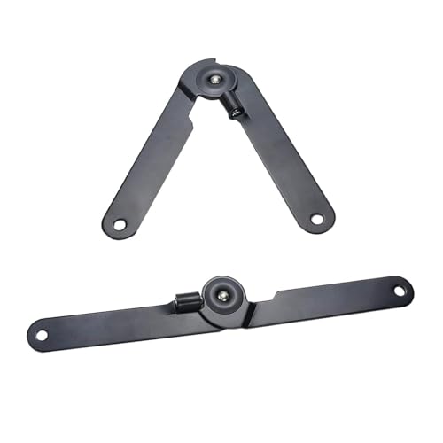Folpus 2 Stück Deckelstützscharniere, Verriegelungsscharniere, drehbar, sanft schließend, Stützstrebe, Deckelheber für Schrank, Tür, Mülleimer, Truhe von Folpus