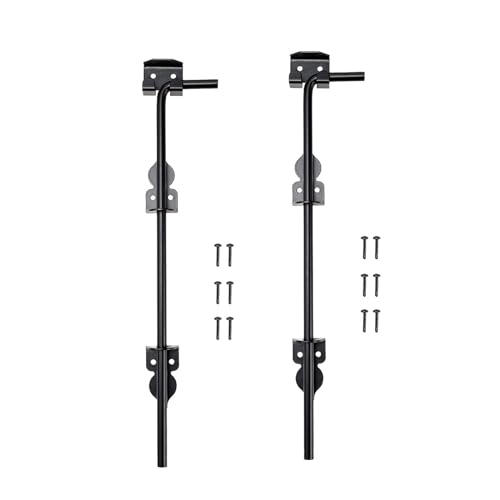 Folpus 2 Stück Zauntor Bodenverriegelung Tor Eisen Drop Rod Torstopper für Außenterrasse Metalltore Türen Einfach zu installieren, 61cmx8.1cm Folpus 2 Stück Zauntor Bodenverriegelung Tor Eisen Drop Rod Torstopper für Außenterrasse Metalltore Türen Einfach zu installieren, 61cmx8.1cm von Folpus
