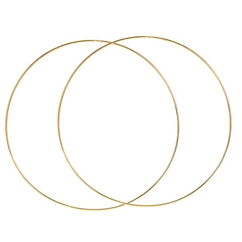 Folpus 2 x kreisförmige Metallreifen-Kranzrahmen, Bastelringe für DIY-Kranz, 3.5 mm x 35 cm Folpus 2 x kreisförmige Metallreifen-Kranzrahmen, Bastelringe für DIY-Kranz, 3.5 mm x 35 cm von Folpus