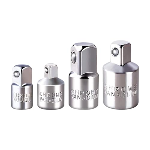 Folpus 4x Auswirkungen Adapter Set Minderer Praktische Ersetzen Teil Schlüssel Conversion Kit, Silber von Folpus