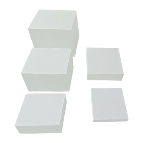 Folpus 6 × Acryl Buffet Riser Lebensmittel Riser für Buffet-Tisch, Cube Verschachtelung Riser, Desserts Display Stand, Hintergrund Schaumstoff Requisiten für Kosmetik, Schmuck, Collectibles, Weiß Folpus 6 × Acryl Buffet Riser Lebensmittel Riser für Buffet-Tisch, Cube Verschachtelung Riser, Desserts Display Stand, Hintergrund Schaumstoff Requisiten für Kosmetik, Schmuck, Collectibles, Weiß von Folpus