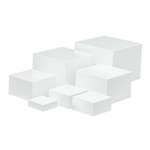 Folpus 7 Stück Acryl Display Riser Box Buffet Riser für Food Cosmetics Catering von Folpus