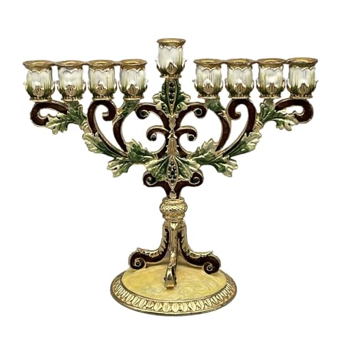 Folpus 9 Zweige Kerzenhalter Ornament Candelabrum Tabletop Chanukka Menorah von Folpus