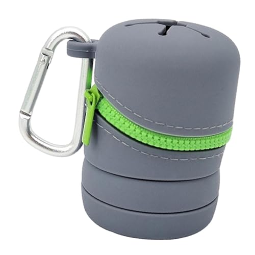 Folpus Angeln Großer Mund Microtrash Container Angeln Mülleimer Gefaltete Ausrüstung Fliegenfischen Fall für Outdoor-Aktivitäten, GRAU von Folpus