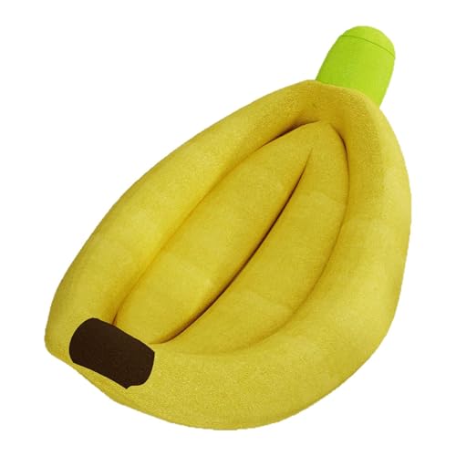 Folpus Bananen-Katzenbett, Haustierbedarf, bequem, mit Abnehmbarer Matte, multifunktional, zum Spielen mit Welpen, süß, weich, für Hauskatzen, Haustierbett, Xs Folpus Bananen-Katzenbett, Haustierbedarf, bequem, mit Abnehmbarer Matte, multifunktional, zum Spielen mit Welpen, süß, weich, für Hauskatzen, Haustierbett, Xs von Folpus