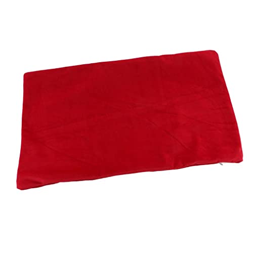 Folpus Bequeme, Weiche, Einfarbige Kissenbezüge Aus Samt, 30,5 X 5,1 cm, rot von Folpus