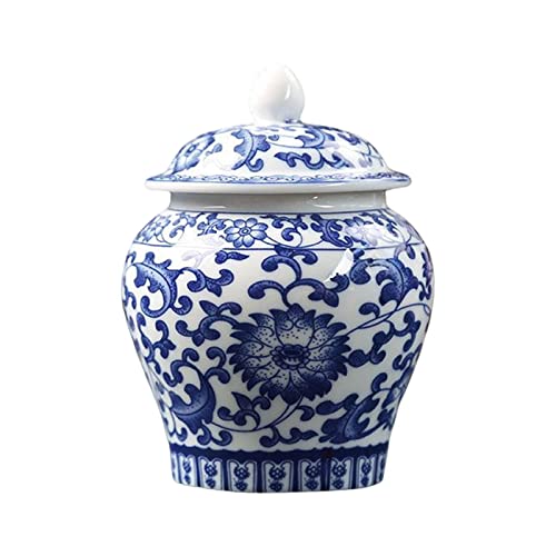 Folpus Blaues Und Weißes Porzellan Ingwerglas Im Chinesischen Stil mit Deckel von Folpus