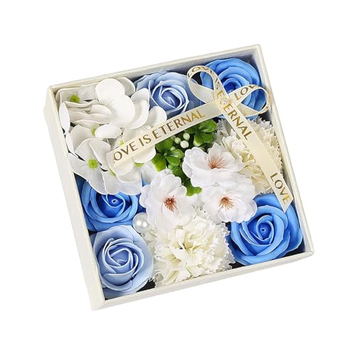 Folpus Blumenduft, Seifenblumenbox, künstliche Blumenseife, Blau von Folpus