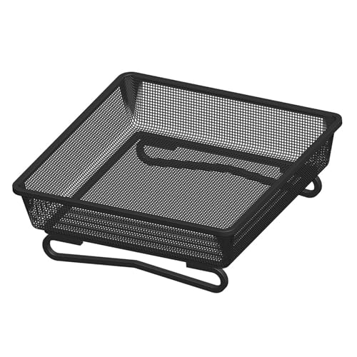 Folpus Boden Vogel Feeder Tray Halter Fütterung Plattform Mesh Tray für Outdoor Deck Hause, Schwarz von Folpus