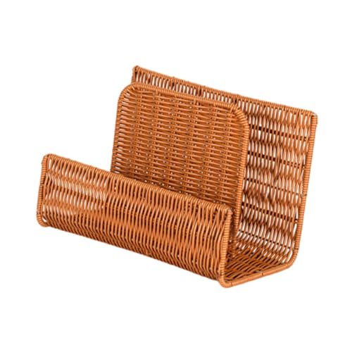 Folpus Bookend Desk Bookshelf Newspaper Halter Display Ständer gewebte Organizer Rack für Workspace Farmhouse Klassenzimmerdateien, 30cmx18cmx20.5cm von Folpus