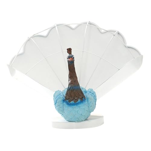 Folpus Dekorativer Blumentopfbehälter, Pfauenpflanzer, Blumentopf für den Außenbereich, für den Innenbereich, Blau von Folpus