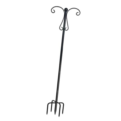 Folpus Doppelter Hirtenhaken, Gartenhaken, wetterbeständiger Metallaufhänger, Vogelfutterstange für -Futterspender, Blumentopf, Hinterhof, 233 cm von Folpus