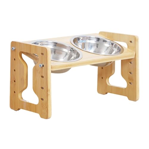 Folpus Erhöhte, geneigte Schüsseln, Futternapf für Haustiere, für kleine, mittelgroße und große Hunde, Esstisch für Haustiere, Katzen, Holzrahmen, Wasser-, B Folpus Erhöhte, geneigte Schüsseln, Futternapf für Haustiere, für kleine, mittelgroße und große Hunde, Esstisch für Haustiere, Katzen, Holzrahmen, Wasser-, B von Folpus