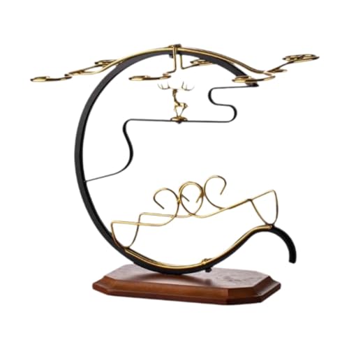 Folpus Goblet -Rack -Stammgeschirrsregal mit 6 Hooks Eleganter Tassen Organizer Halter Tasse Organizer Becher Halter für Küchenarbeitsplatte von Folpus