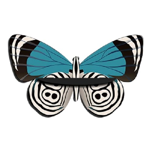 Folpus Hölzerne Schmetterling Wandregal Wandkunst Wandmontierer Display Ständer für Wohnzimmer Balkon Büro Yard, Blauer Flügel von Folpus