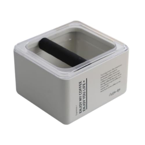 Folpus Kaffee-Abschlagbehälter, Espresso-Abwurfbehälter, kompakt, leicht zu reinigen, Abschlagbehälter, Abklopfbehälter, für Küche, Café, Hotel, Weiß, S von Folpus